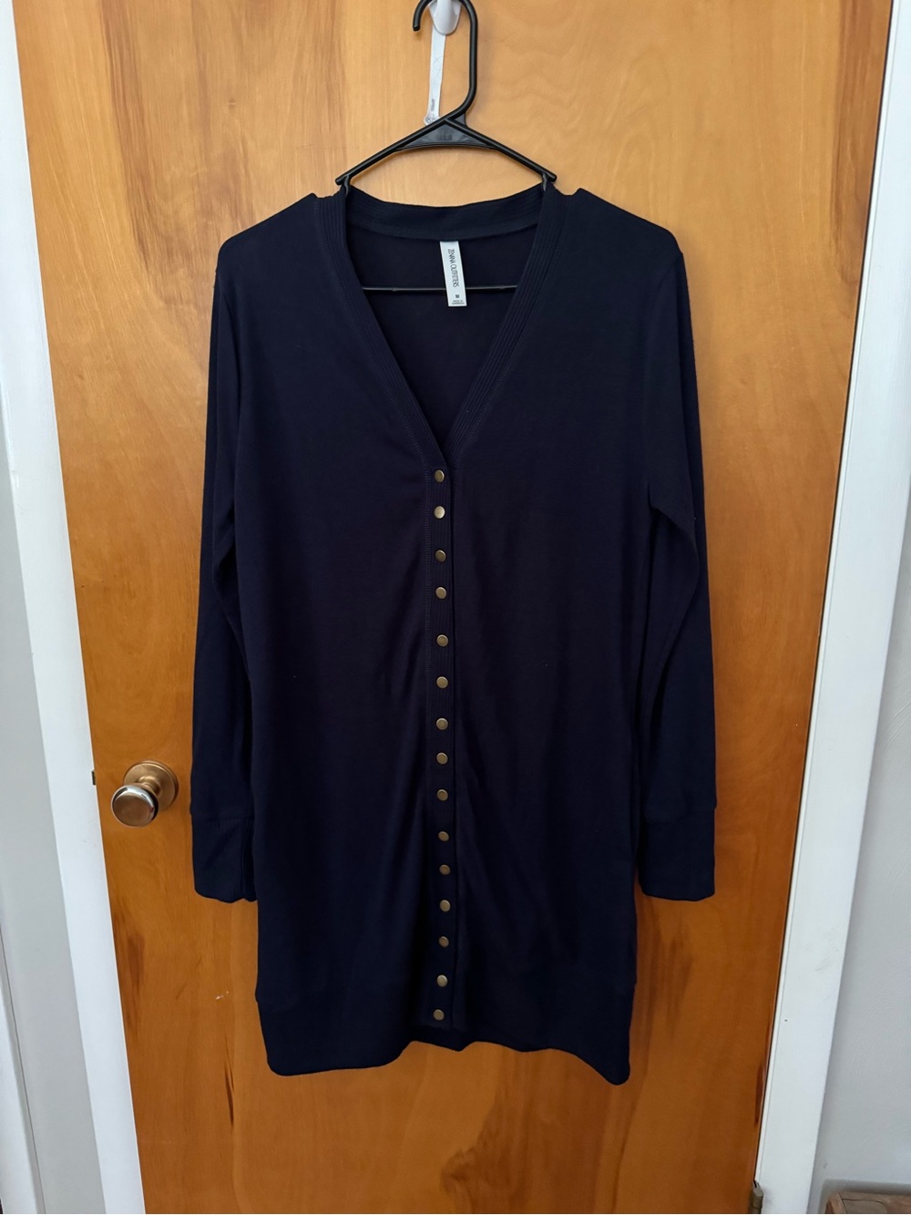 Zenana Women's Black Button-Front Cardigan